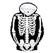 Produktbild ODRD Halloween Menschliches Skelett Herren Hoodie - Unisex 3D Gedruckte Runde Mit Kapuze Sweatshirt Sweater - Hässliche Pulli Lustig Strickpullover Ugly Weihnachtspulli Damen Herren Weihnachtsparty