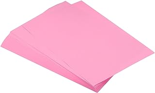 sourcing map 125 hojas A4 de papel de copia de impresión a color, papel de origami, papel de impresora de 80 g/m² para impresión, copia de documentos, manualidades, color rosa