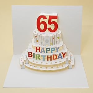 Forever Handmade Pop Up Karte zum 65. Geburtstag – eine hochwertige und originelle Glückwunschkarte zum runden…