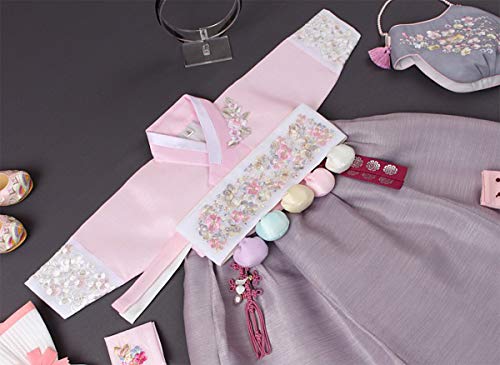 Baby Hanbok Korea Traditional Dress Pink Top Purple Skirt First Birthday Party Dohl 1 Age Girl Clothing