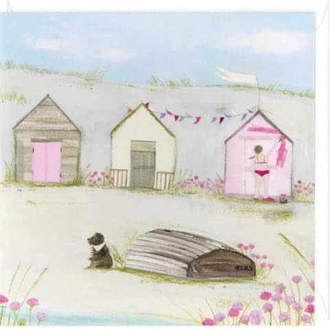 WhistlefishArtistic Blank Greeting Card - 'Time To Spruce Up' - From An Original Painting by Hannah Cole - For Him/For Her - Suitable For Birthdays And Other Occasions, Multicoloured, 158 x 158mm