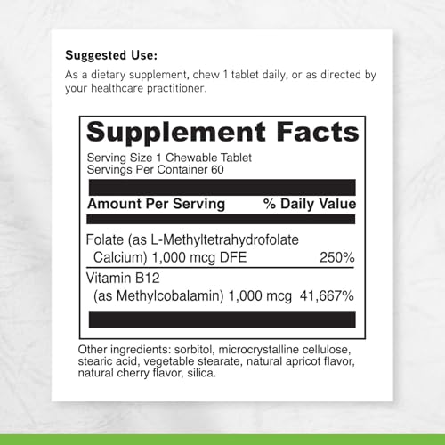 DAVINCI Labs Active Folate B12 Chewable, 60 Chewable Tablets - image 6