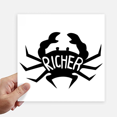 Sticker crabe noir 20 cm DIYthinker autocollant pour déco murale et pc