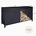 VIVOHOME 8ft Waterproof Log Rack Cover, Heavy Duty 600D Oxford Outdoor Firewood Storage Cover with Zipper and Hook Loop Tape (Log Rack not Included)