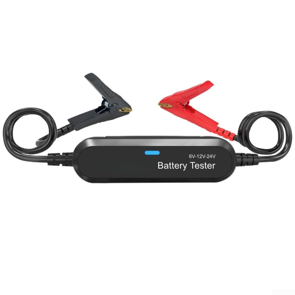 Tester wireless per batteria 6 V-24 V per gel Agm, strumento diagnostico con analisi Cca, per auto camion moto (nero)