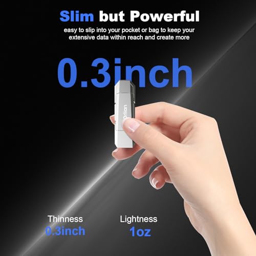 Image of Orlian 1TB External Portable SSD USB Solid State Drive Up to 500MB /s USB 3.2 Gen 2 Dual Drive Type C + USB A Solid State Thumb Drive for Phone /Android Laptops /Windows /Mac, Silver