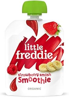 Little Freddie Organic Baby Food - Stage 1 (from 6 Months), Strawberry Smash Smoothie , 1080 gram