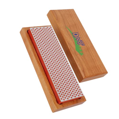 DMT Diamond Whetstone™ Diamant Schleifstein in Holzbox 6 Fein, Messerschärfer in Profiqualität, 15cm Wetzstein für Messer und Werkzeuge, Made in USA, W6F