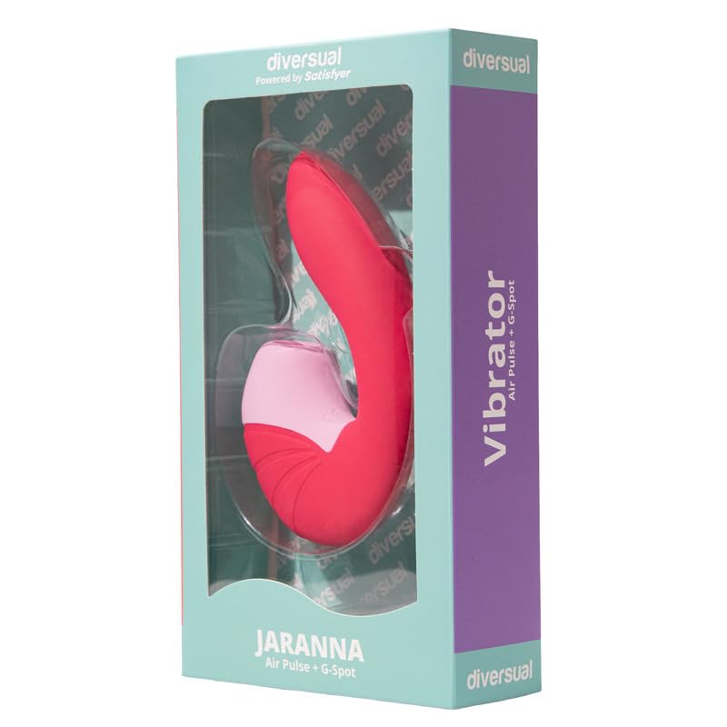 Jaranna, Succionador Clítoris, Vibrador Punto G, 10 Modos de Vibración, 11 Modos de Succión, Recargable USB, Silicona médica (Cereza)