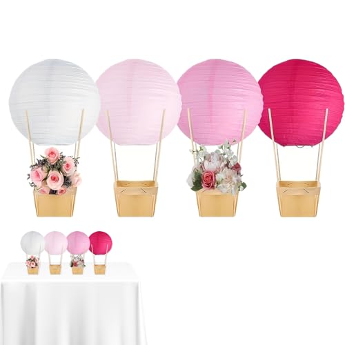 Walopola Faroles de papel para globos aerostáticos, centros de mesa creativos para Navidad, cumpleaños, reuniones familiares