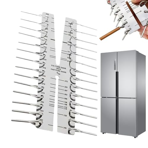 Medidor De Diámetro De Tubería: Accesorios De Acero Inoxidable En El Imperial | Regla De Tubería De Diámetro Exterior Para Maquinaria Industrial Neumática Hidráulica, De Refrigeración,