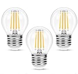 Flaspar E27 LED Edison Glühbirne Vintage Warmweiß 2700K, 4W Filament LED Lampe Ersatz für 40W Glühlampe, 400 Lumen Retro LED Birne, Energiesparend, Nicht Dimmbar, 3er-Pack
