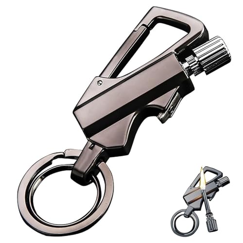 Fiammiferi permanenti illimitati, accendino multifunzione, apribottiglie portachiavi, fiammiferi riutilizzabili impermeabili, fiammiferi permanenti da campeggio all'aperto, riutilizzabili(Black)