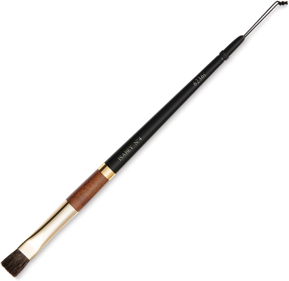 Isabey Vintage Siberian Blue Squirrel Brush, Flat, 4, Natural