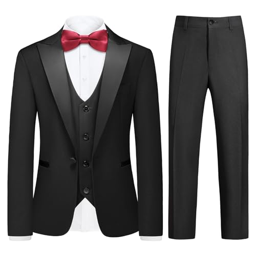 Rogers & Morris Boys Tuxedo Suit Formal Outfits Slim Fit