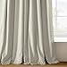 HPD Half Price Drapes Signature Velvet Thermal Blackout Curtains for Living Room 96 Inch Long (1 Panel) Rod Pocket Insulated Blackout Curtains for Bedroom Window Curtains, 50W x 96L, Porcelain White