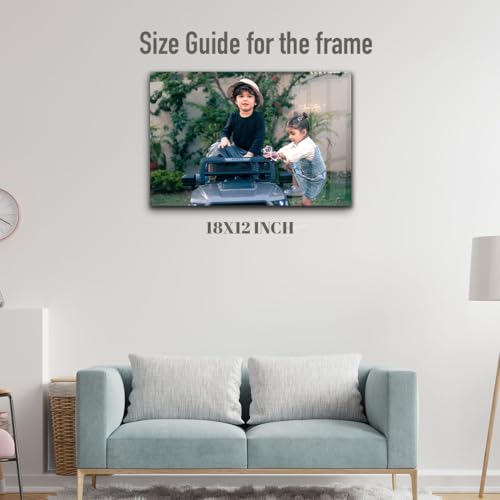 Image of SNAPTRAP 3mm Customized Photo Frame Customised Gift|Acrylic Photo Frame Personalized|Photo Frame For Wall Customised|Personalised Photo Frame for Gift On Anniversay, Birthday (Landscape, 12X18 Inch)