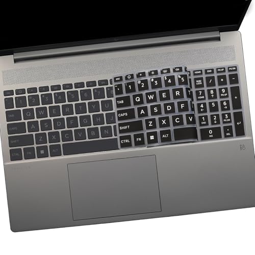 Funda de teclado lavable que evita el desgaste en portátiles HP 15-fc y OmniBook 5 AI 6