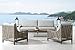 ARMEN LIVING SETODGDGR Grenada 4 Piece Outdoor Gray Fabric and Wicker Conversation Set