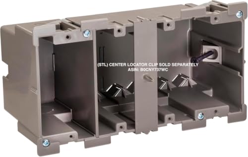 Image of SmarToggle Four Gang Retrofit Wall Box - Old Work Electrical Box for Stud or No-Stud Mount | 1-1 /2 inch Toggle Depth | Quad Device, Smart Switch, or Outlet PC Wall Box, 3-Pack