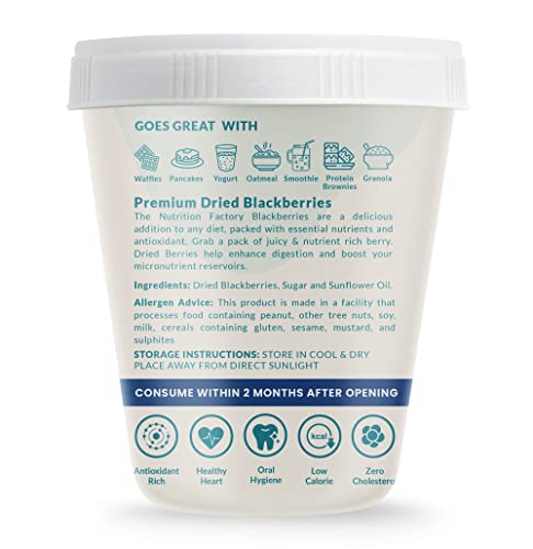 Image of the nutrition factory Premium California Blackberry 350 Gram | Chewy | Dried | Crunchy | 99% Fat Free | Healthy Gut