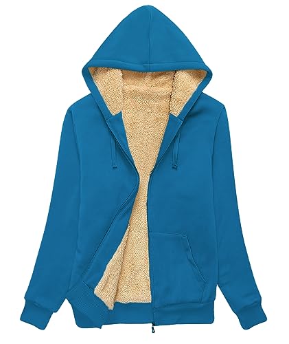 Image of SWISSWELL Hoodies for Women Winter Fleece Sweatshirt - Full Zip Up Thick Sherpa Lined Hooded Jacket