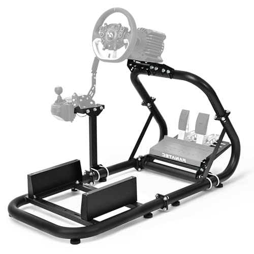 Supllueer Racing Simulator Cockpit Fit for Logitech/Thrustmaster/Fanatec G27 G29 G920 G923 T300, 50mm Round Tube Race Wheel Stand Sim Frame, without Seat,Wheel,Shift & Pedal