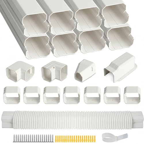 Mini Split Line Set Cover Kit (13.5 Ft Paintable)