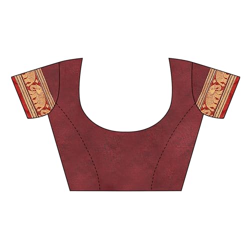 Sari NarayanPet en soie mélangée taille libre résout le problème de drapé - 7