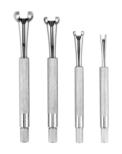 QWORK Ensemble de jauges en acier inoxydable télescoping - Gamme 1/8" à 1/2" et jauge télescopique pour trou de fer T 6 Pcs 5/16" à 6"