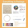 DIY Punch Needle Kits Jack Russell Dog in Flowers Easy for Beginners Punch Needle Embroidery Set with Hoop Stamped Pattern for Craft Lovers and Home Decor-2 #1