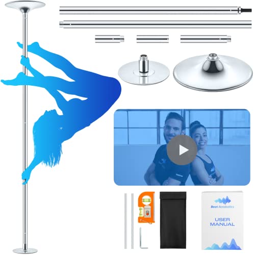 Beat Acrobatics Spinning Dancing Pole For Home Pole Dance Pole For Home Static Spinning Pole Fitness Dance Pole 45Mm Portable Pole (Ceiling Height 87"-108") #TOP1