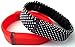 Large 1 Real Red 1 Black with White Dots Spots Band for Fitbit FLEX Only With Clasps Replacement /No tracker/