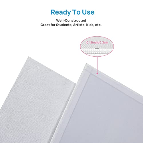 Painting Canvas Panel Board, Discpace 28Pcs Primed Canvases For Painting Thickness White Blank Flat Canvas Value Multi Pack In Bulk, 100% Cotton Acid Free For Kid/Student/Artist-5X7, 8X10, 9X12, 11X14 #TOP5