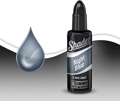 Ammo Mig Acrylic Shader 10ml - Night Blue Shader - Model Building Paints and Tools # AMIG0862