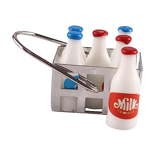 NUSITOU Miniatura De Leite Em Miniatura Decoração Em Miniatura Para Casa Em Miniatura Garrafa De Lei