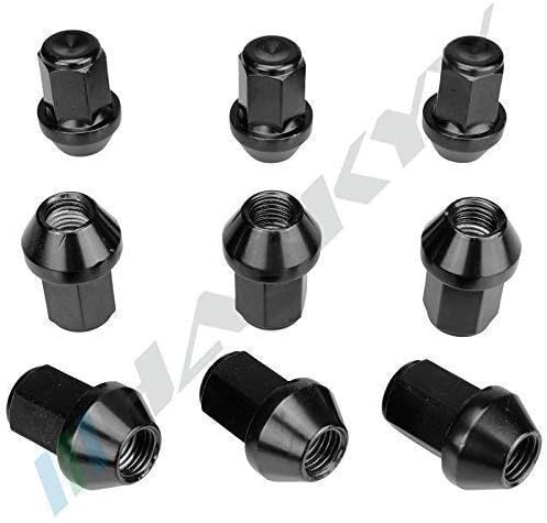 16 Black Wheel Nut Nut M12x1, 5x34 SW17 Taper Cone 60° Aluminum Steel Rims
