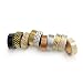 Japanese Washi Tape Set of 10 (10 pc, White + Black + Gold Foil)