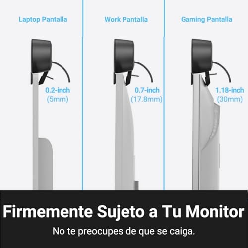Inwa Altavoz de PC, altavoz USB con clip, 10 W con sonido estéreo HD, para monitor de PC, portátil, teléfono móvil, escritorio, exterior, plug and play (negro) - imagen 7