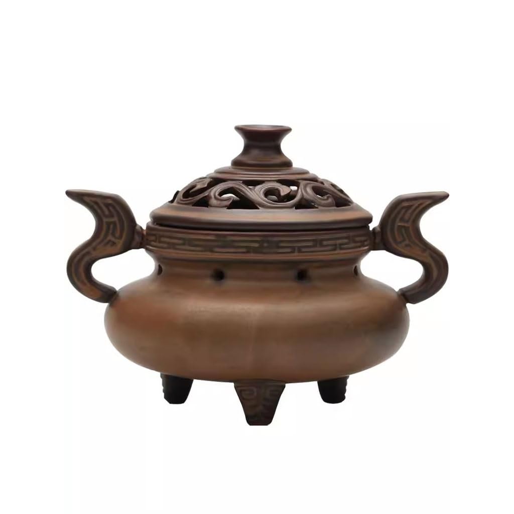 Incense Holder Base Retro Three-legged Ceramic Incense Burner Household Indoor Tea Ceremony
