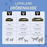 Lumaland orthopädisches Hundebett aus Cord | ergonomisches Hundesofa 90x65 cm - für mittelgroße Hunde | Boden rutschfest | Füllung und Bezug waschbar | Hundekörbchen mit Memory Schaumstoff