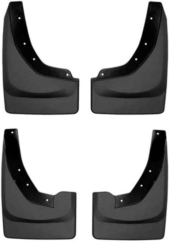 WeatherTech Custom No Drill Splash Guard MudFlaps for Jeep Gladiator, Gladiator - Front & Rear Set (110100-120112), Black