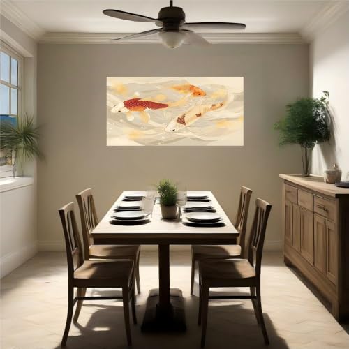 Calcomanías de pared Koi vinilo impermeable autoadhesivo 120x80 5