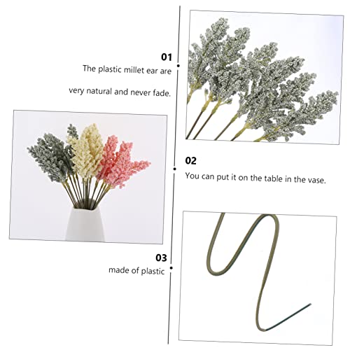 Decoración artificial de espigas de mijo rústicas 54 pcs miniatura 5