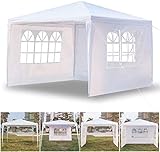 EEGVUY Toldo Carpa con Paredes 3x3M, Carpa para Fiestas Eventos Armable, Impermeable Toldo on Paredes Laterales Ventanas...