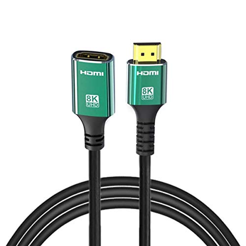 cablecc 8K HDMI 2.1 Extension Cable Male to Female Ultra-HD UHD 8K 60hz 4K 120hz Cable 48Gbps with Audio & Ethernet HDMI Cord
