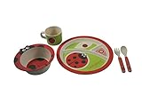 EcoBamboo Ware Kids Bamboo Dinnerware Set, Ladybug