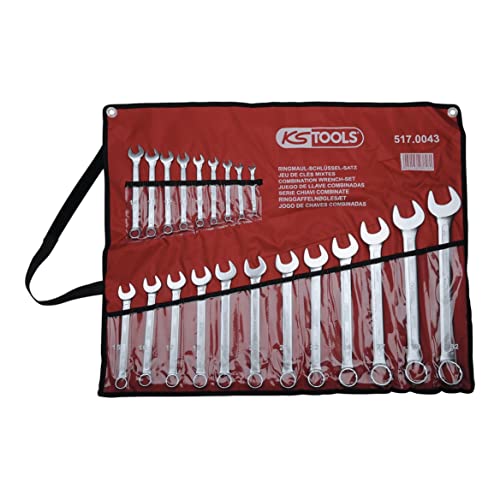 KS Tools 517.0043 CLASSIC Ringmaulschlüssel-Satz, abgewinkelt, 21-tlg. 6-32mm
