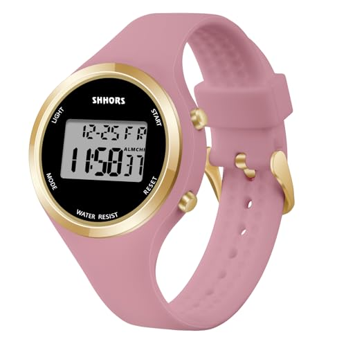 OFFCUP Reloj para Mujer con Correa de Silicona, Relojes Deportivos de LED, Relojes Digitales para Mujer con Esfera con Cara Luminosa, Reloj de Pulsera para Exteriores para Niñas (Rosa Pasta de Judía) OFFCUP Reloj para Mujer con Correa de Silicona, Relojes Deportivos de LED, Relojes Digitales para Mujer con Esfera con Cara Luminosa, Reloj de Pulsera para Exteriores para Niñas (Rosa Pasta de Judía)