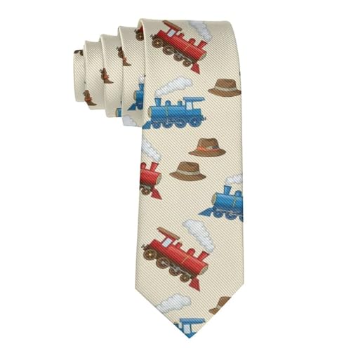 Supdreamc Men & Boys Elegant Paisley Necktie - 3D Pattern Print Slim Tie for Groomsmen